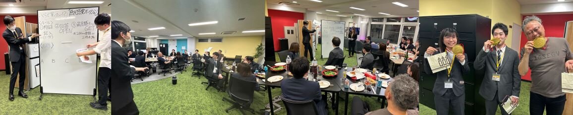 「庶民感覚オークション」ゲームの様子・優勝者は豪華賞品としてフィナンシェと金メダルをいただきました